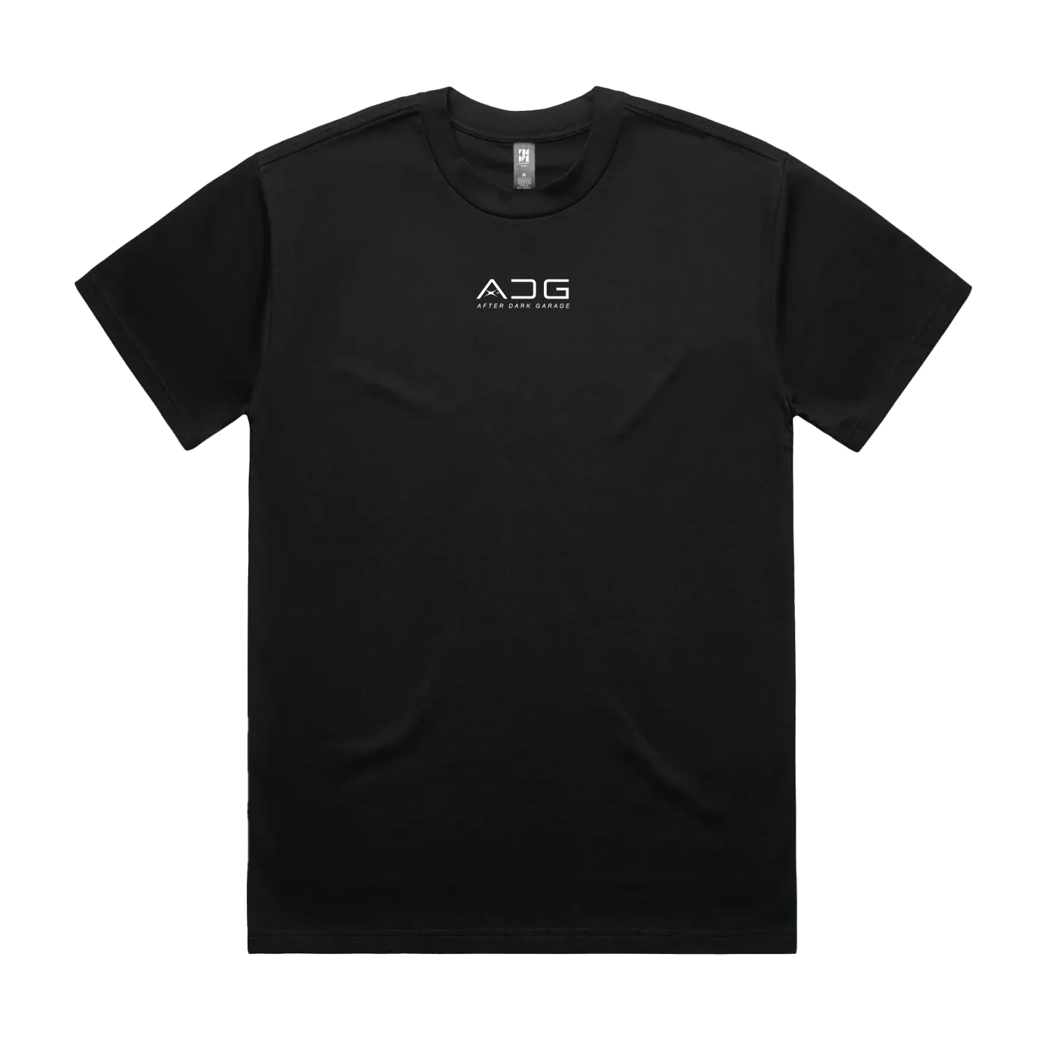 Black front flat lay