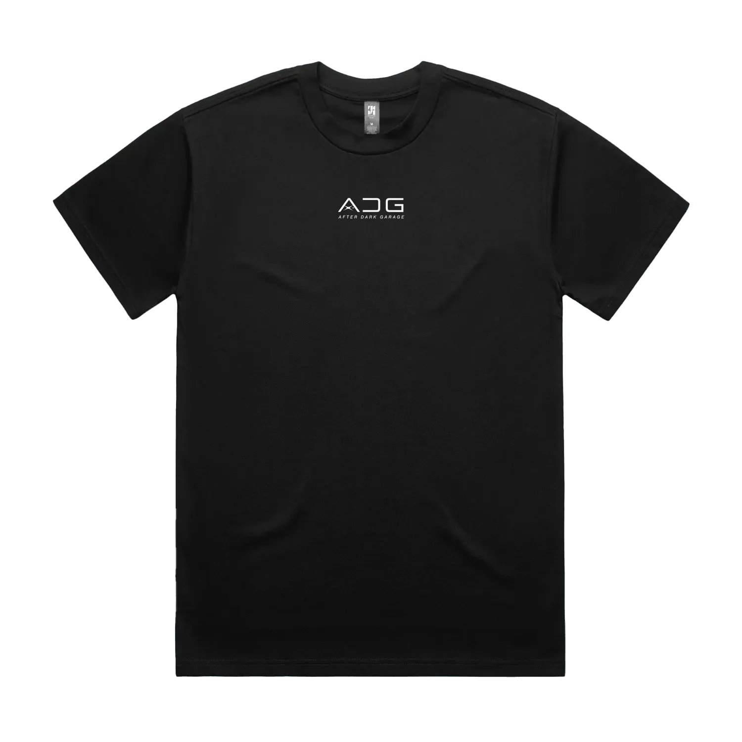 Black front flat lay