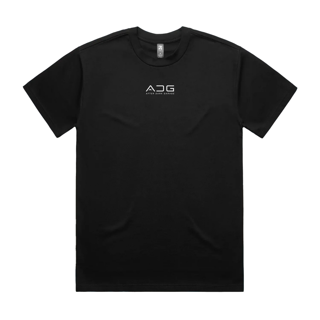 Black front flat lay