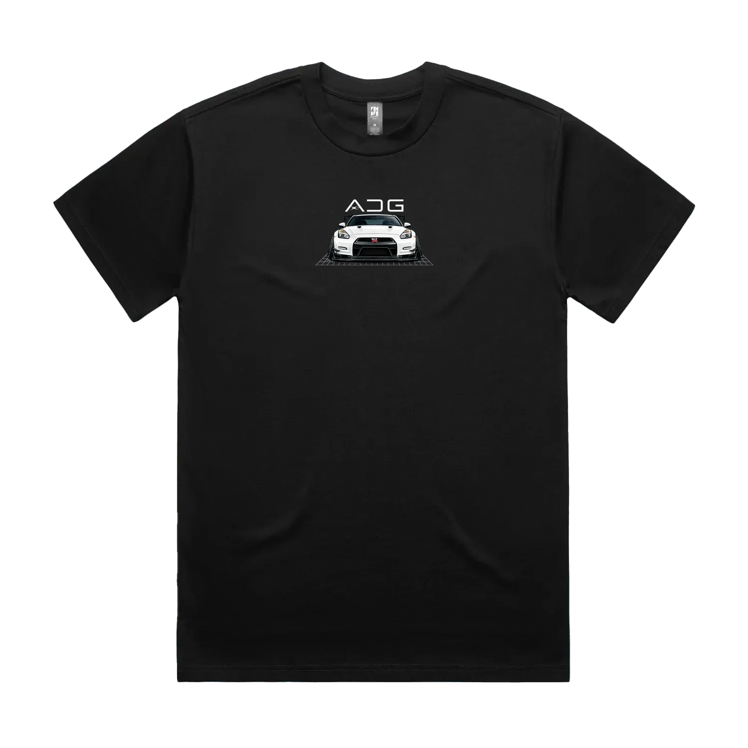 Black front flat lay